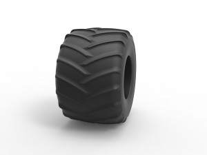 Monster Jam tire 25 Scale 1 to 25 3D 프린트 모델
