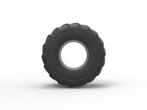 Monster Jam tire 25 Scale 1 to 25 3D Print Model
