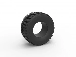 Pneu offroad 65 Escala 1 a 25 Modelo de Impressão 3D