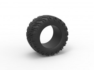 Offroad tire 66 Scale 1 to 25 Modelo de Impressão 3D