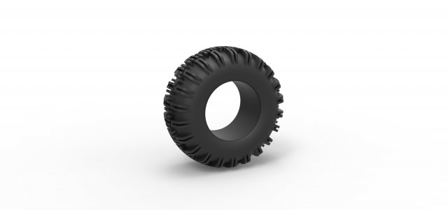 Offroad tire 67 Scale 1 to 25 3D Druckmodell .c4d .max .obj .3ds .fbx .stl .blend