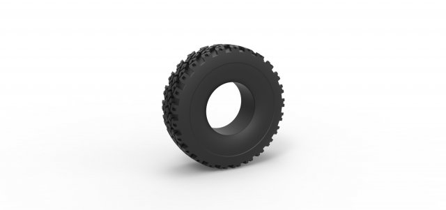 Offroad tire 68 Scale 1 to 25 3Dプリントモデル .c4d .max .obj .3ds .fbx .stl .blend 