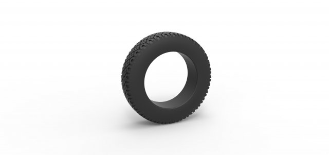Offroad tire 70 Scale 1 to 25 Modello di stampa 3D .c4d .max .obj .3ds .fbx .stl .blend 