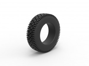 Offroad tire 71 Scale 1 to 25 3D Print Model