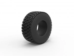 Offroad tire 72 Scale 1 to 25 3D Print Model