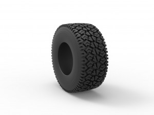 Offroad tire 72 Scale 1 to 25 Model do druku 3D