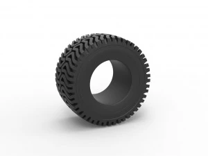 Pneu trator 16 Escala 1 a 25 Modelo de Impressão 3D