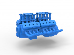 Engine 2 V8 Version 4 Scale 1 to 25 3Dプリントモデル