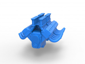 Engine 2 V8 Version 4 Scale 1 to 25 3D-Druckmodell