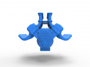 Engine 2 V8 Version 4 Scale 1 to 25 3D-Druckmodell