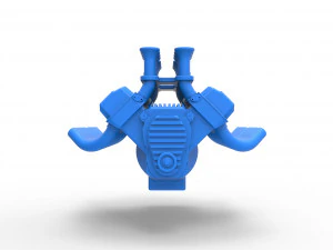Engine 2 V8 Version 4 Scale 1 to 25 3D Print Model