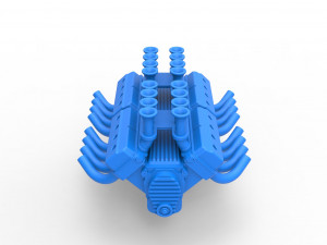 Engine 2 V8 Version 4 Scale 1 to 25 3D-Druckmodell