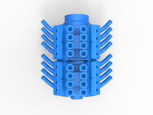 Engine 2 V8 Version 4 Scale 1 to 25 3D-Druckmodell