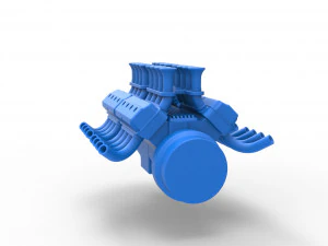 Engine 2 V8 Version 4 Scale 1 to 25 3D Print Model
