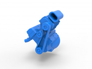 Engine for Hot rod Version 3 Scale 1 to 25 3D-Druckmodell