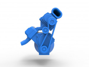 Engine for Hot rod Version 3 Scale 1 to 25 3D-Druckmodell