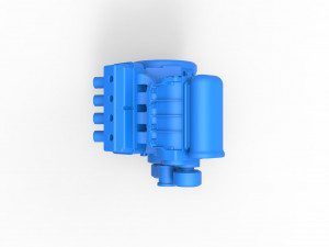 Engine for Hot rod Version 3 Scale 1 to 25 3D-Druckmodell