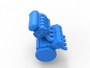Engine for Hot rod Version 3 Scale 1 to 25 3D-Druckmodell