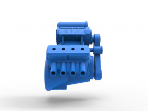 Engine for Hot rod Version 3 Scale 1 to 25 3D-Druckmodell