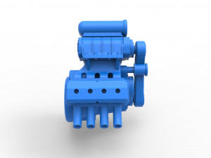Engine for Hot rod Version 3 Scale 1 to 25 3D-Druckmodell