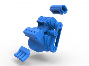 Engine for Hot rod Version 3 Scale 1 to 25 3D-Druckmodell