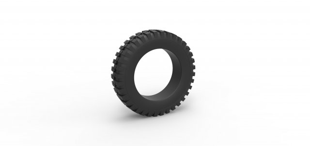 Offroad tire 73 Scale 1 to 25 3D Принт Модель .c4d .max .obj .3ds .fbx .stl .blend 
