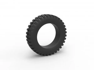 越野轮胎 73 比例 1 至 25 3D 打印模型