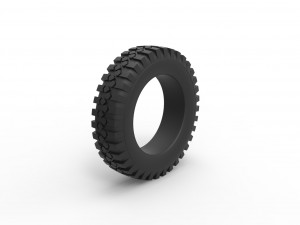 Offroad tire 73 Scale 1 to 25 3D Принт Модель
