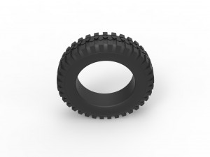 Offroad tire 73 Scale 1 to 25 3D Принт Модель