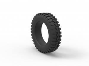 Offroad tire 73 Scale 1 to 25 3D Принт Модель