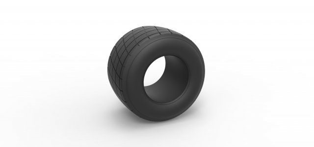 Dirt Sprint racing tire 24 Scale 1 to 25 3Dプリントモデル .c4d .max .obj .3ds .fbx .stl .blend