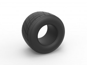Dirt Sprint racing tire 24 Scale 1 to 25 3D 打印模型