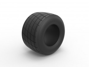 Dirt Sprint racing tire 24 Scale 1 to 25 3Dプリントモデル
