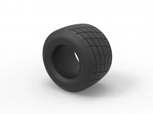 Pneu de course Dirt Sprint 24 &Eacute;chelle 1 &agrave; 25 Modèles 3D en vedette