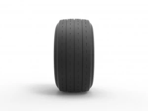 Whitewall race tire Scale 1 to 25 3D Print Model