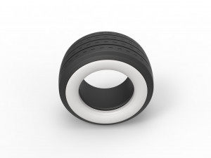 Whitewall race tire Scale 1 to 25 Modèles 3D en vedette