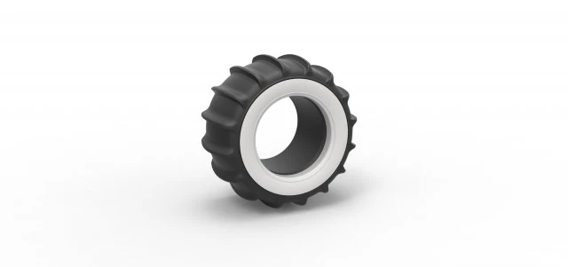 Dune buggy Whitewall rear tire Version 1 Scale 1 to 25 3D Print Model .c4d .max .obj .3ds .fbx .stl .blend 