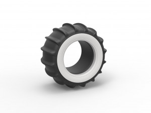 Dune buggy Whitewall rear tire Version 1 Scale 1 to 25 Modelo de Impressão 3D
