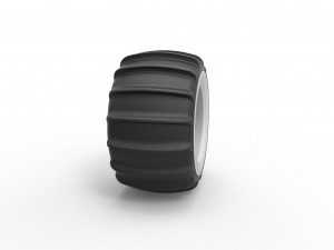 Dune buggy Whitewall rear tire Version 1 Scale 1 to 25 Modello di stampa 3D