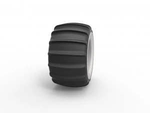 Dune buggy Whitewall rear tire Version 1 Scale 1 to 25 3D Print Model
