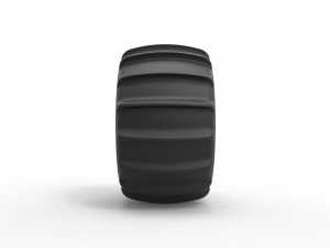 Dune buggy Whitewall rear tire Version 1 Scale 1 to 25 Modello di stampa 3D