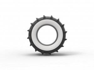 Dune buggy Whitewall rear tire Version 1 Scale 1 to 25 Modello di stampa 3D