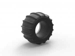 Dune buggy Whitewall rear tire Version 1 Scale 1 to 25 3D Print Model