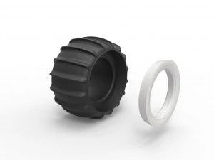 Dune buggy Whitewall rear tire Version 1 Scale 1 to 25 3D Print Model
