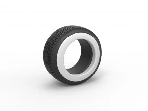 Dune buggy Whitewall achterband Versie 2 Schaal 1 t/m 25 3D printmodel