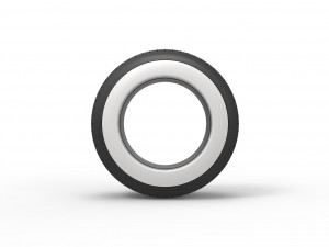 Dune buggy Whitewall rear tire Version 2 Scale 1 to 25 3D 打印模型