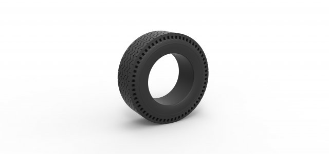 Rear tire of vintage dragster Version 10 Scale 1 to 25 3D Принт Модель .c4d .max .obj .3ds .fbx .stl .blend