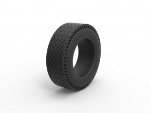 Rear tire of vintage dragster Version 10 Scale 1 to 25 3D Принт Модель