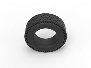 Rear tire of vintage dragster Version 10 Scale 1 to 25 3D Принт Модель