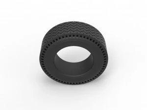 Rear tire of vintage dragster Version 10 Scale 1 to 25 3D Print Model